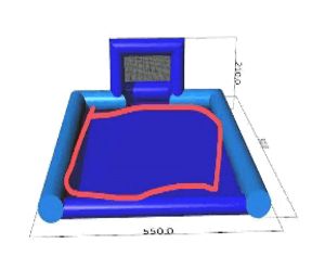 لعبه هوائيه ملعب مرمى واحد 5×7